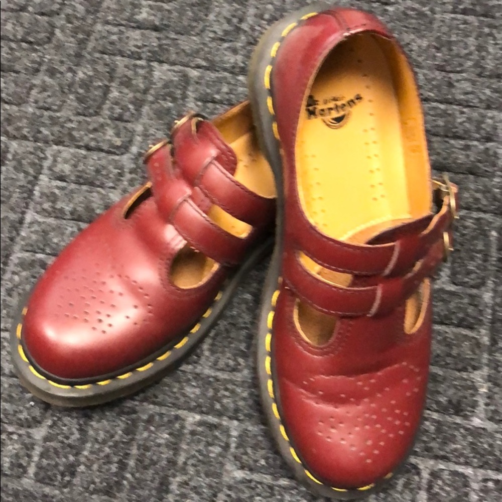 Dr Martens Mary Janes Red
